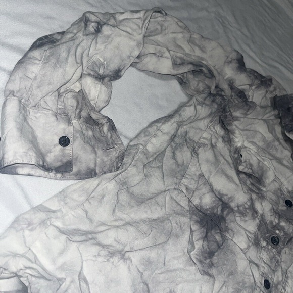 Sanctuary Tie Dye Boyfriend Button Down Shirt XS Gray - Picture 6 of 10